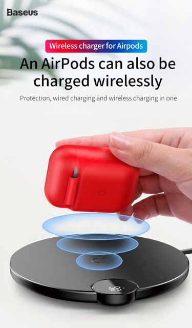 Bao silicon Baseus cho Airpods 1, 2 thường. vừa bảo vệ tốt vừa có thêm chức năng sạc không dây như đời Airpods mới