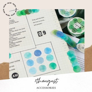 Cuộn tem 100 miếng sticker trang trí chấm tròn