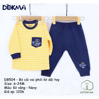 Bộ dài tay bé trai Dokma 3m-24m