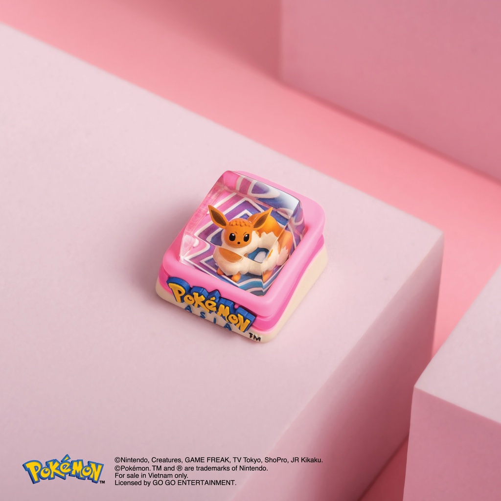 Keycap bàn phím cơ Dwarf Factory Pokemon Eevee - Hàng chính hãng