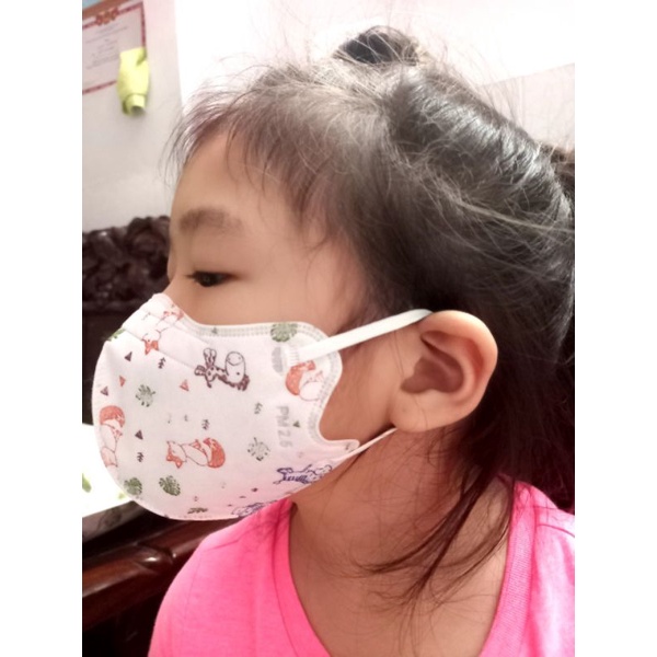 Khẩu trang 3D Mayan Mask Kids++ Trẻ Em, Media Người lớn 4 lớp lọc bụi PM2.5- Gói 5 cái