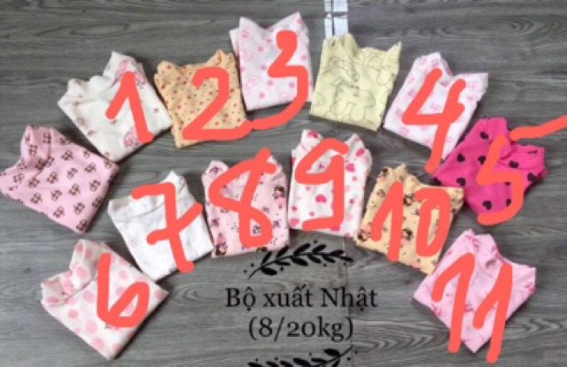 Bộ cotton xuất nhật cho bé gái