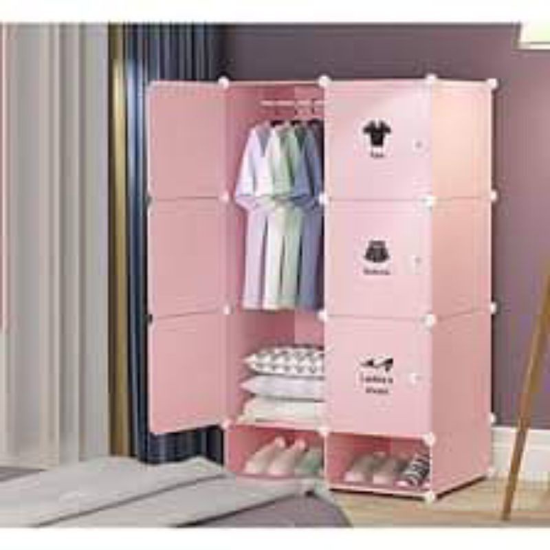 Tủ Nhựa Đa Năng Lắp Ghép Thông Minh 6 Ô + 2 Ô Nhỏ Để Đồ Tiện Dụng ( bảo hành 1 năm)