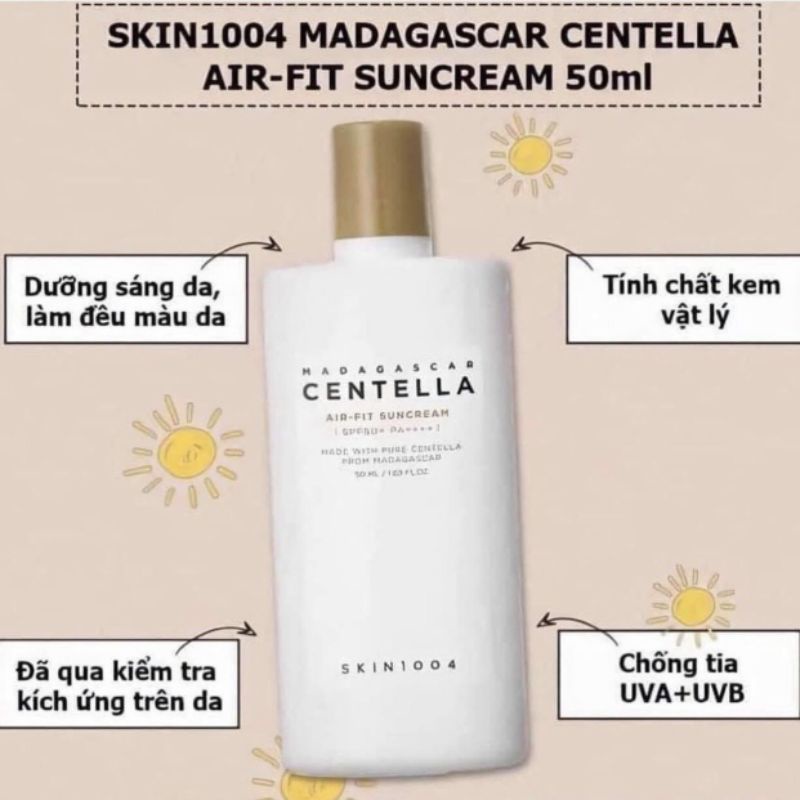 Kem Chống Nắng Skin1004 chiết xuất rau má cho da nhạy cảm