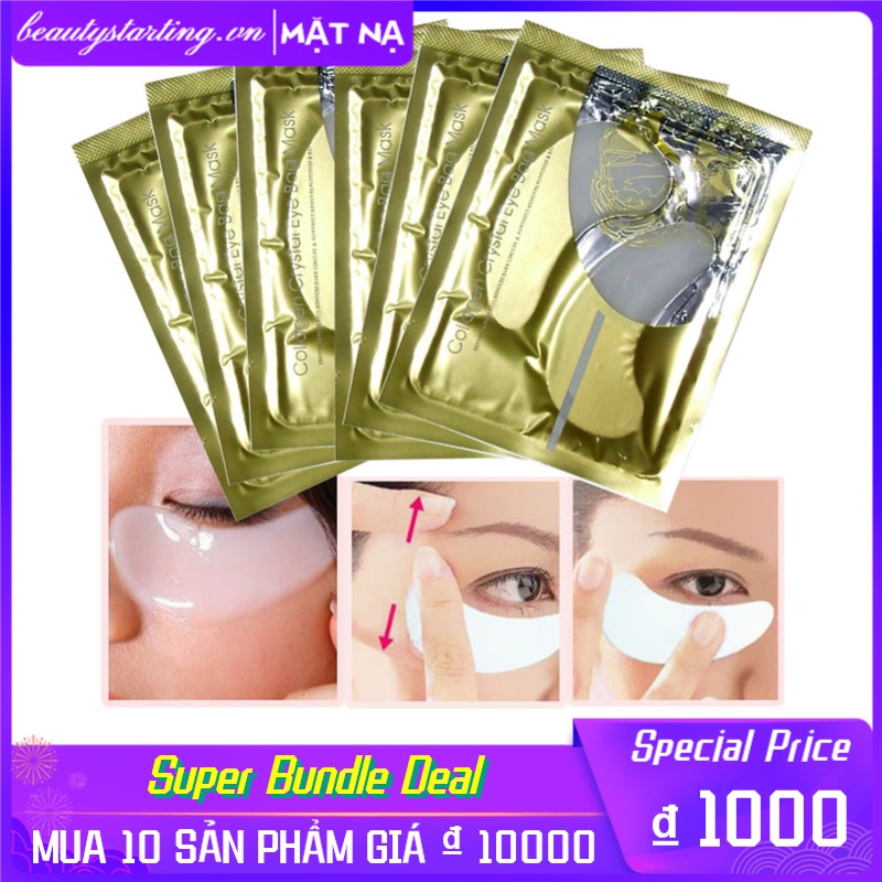 Mặt nạ mắt collagen dưỡng ẩm xóa quầng thâm/ bọng mắt/ nếp nhăn/ ngừa lão hóa hiệu quả