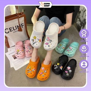 Dép Cross cực cute, chất liệu cao su non đi êm chân, có đính sticker siêu đáng yêu😍