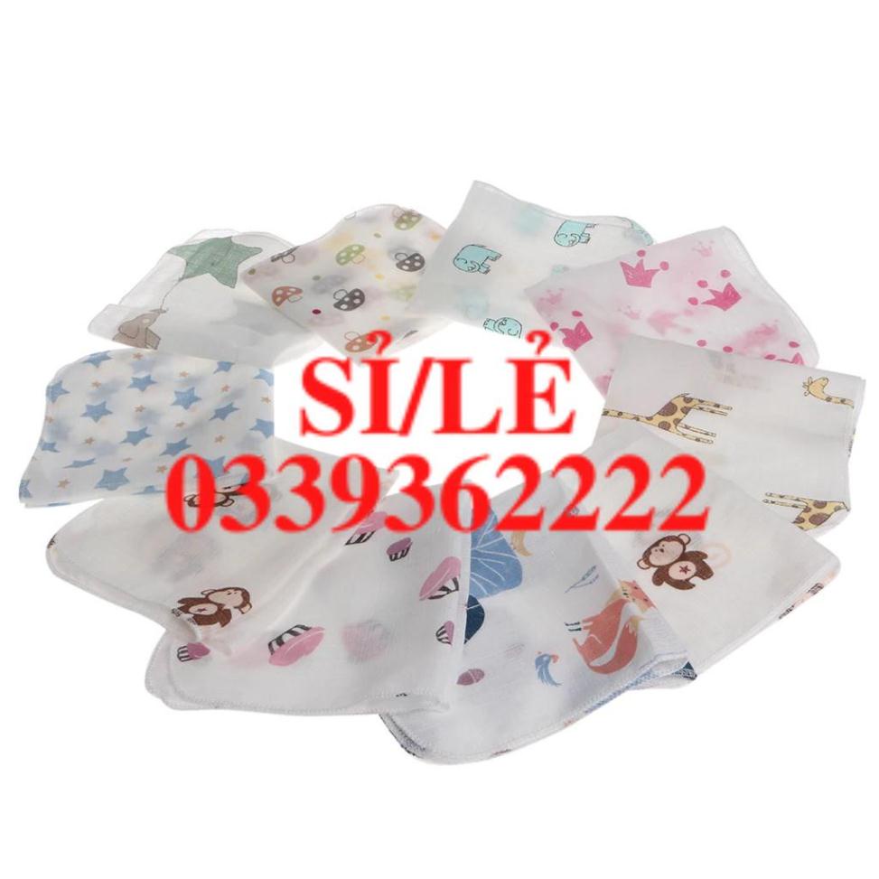 [ COCOLOVE ] SET 10 chiếc khăn sữa aden cho bé chất liệu sợi tre túi lưới  HAIANHSHOP