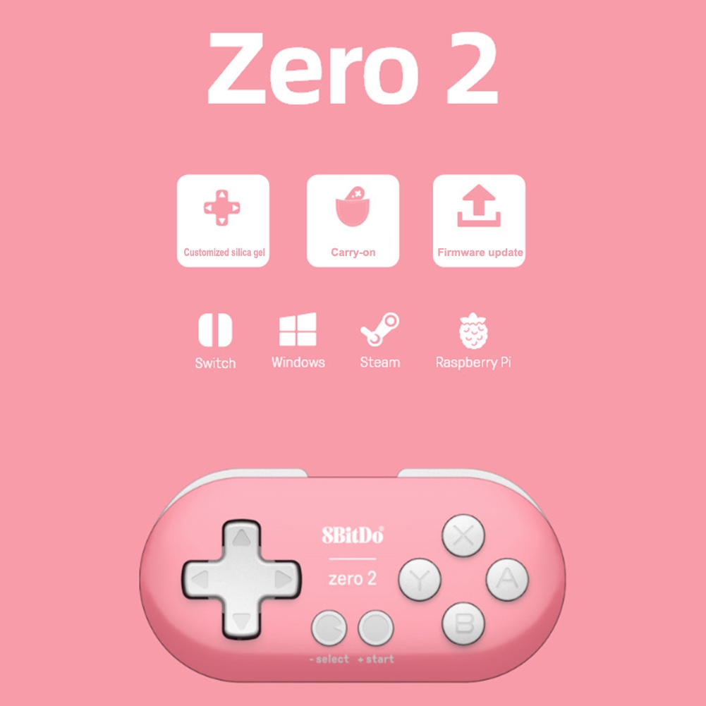 Tay Cầm Chơi Game Bluetooth Không Dây Mini 8bitdo Zero 2 Cho Máy Chơi Game Nintendo Switch Windows Android Macos