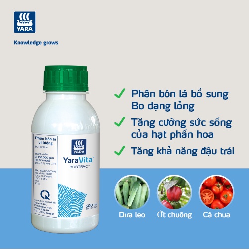 Phân bón lá YaraVita BORTRAC-Phân bón vi chất dinh dưỡng-chai 500ml