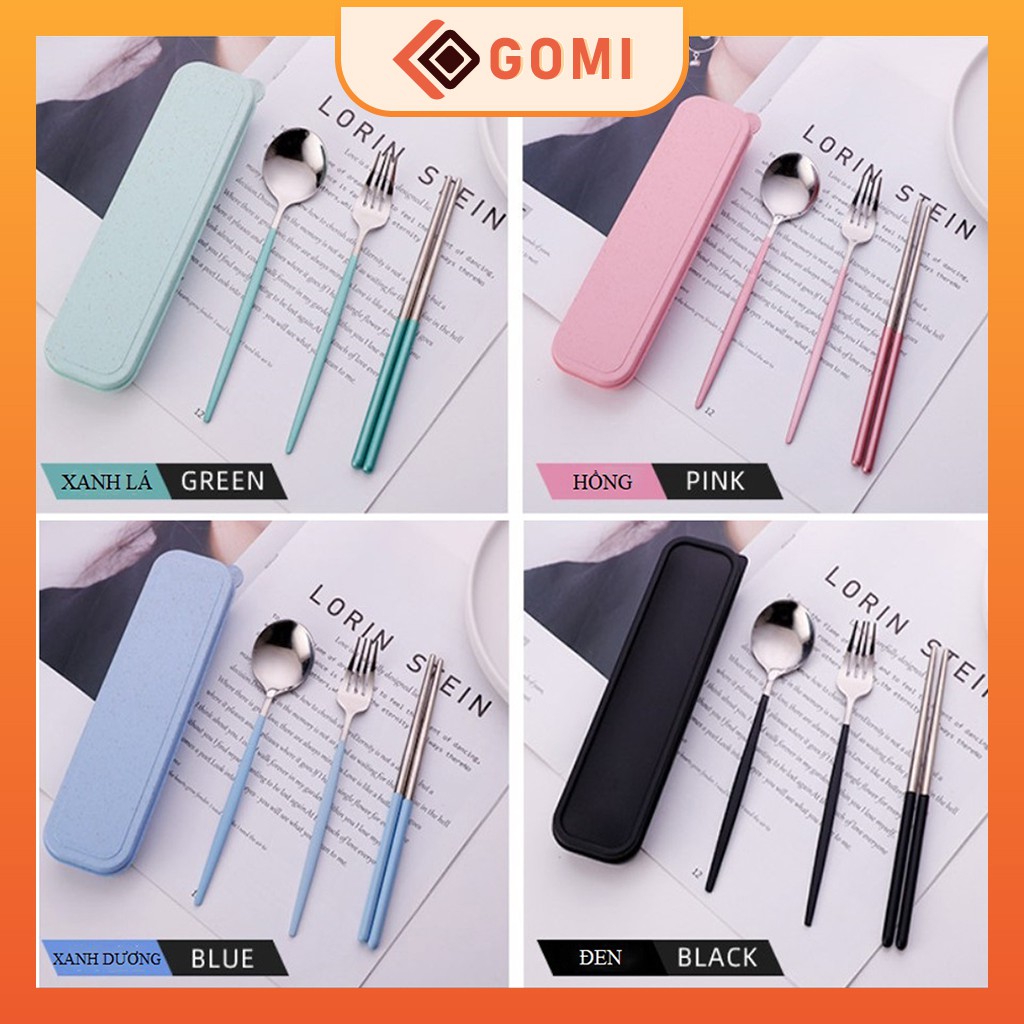 Bộ Đũa Thìa Nĩa Inox Cá Nhân Cao Cấp Phủ Bóng Dùng Mang Cơm Văn Phòng Đi Dã Ngoại
