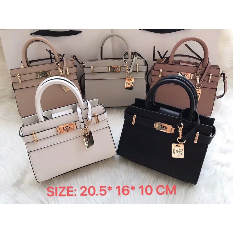 Túi L.Y.N công sở quai cầm kèm dây da đeo chéo sz 20,5cm