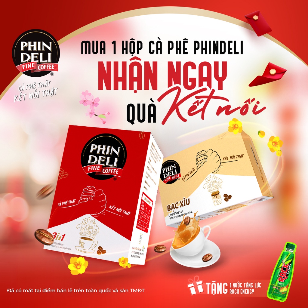 [Combo 3 hộp] Cà Phê Hòa Tan PhinDeli 3in1 Signature (15g x 10 gói x 3 hộp)