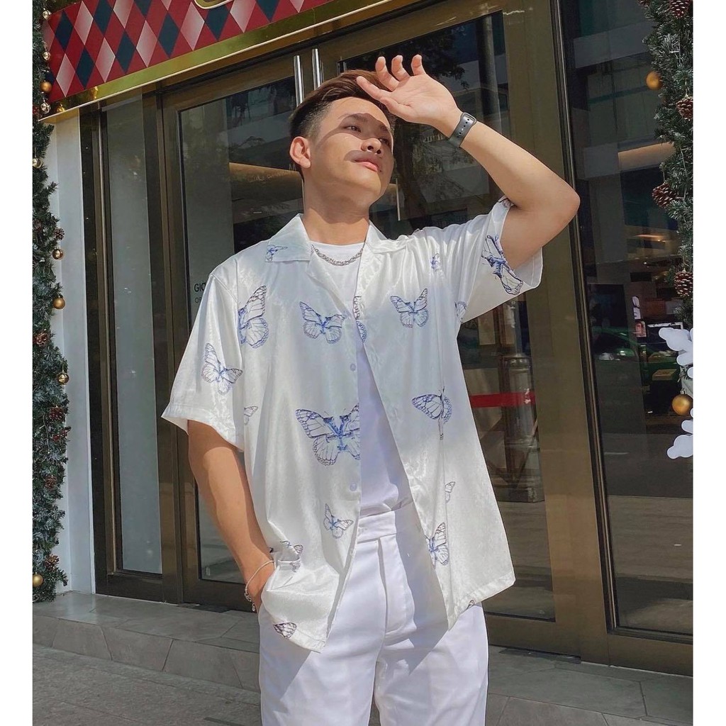 Áo sơ mi dirtycoins Monarch Print Shirt áo sowmi bướm dirty coins | BigBuy360 - bigbuy360.vn