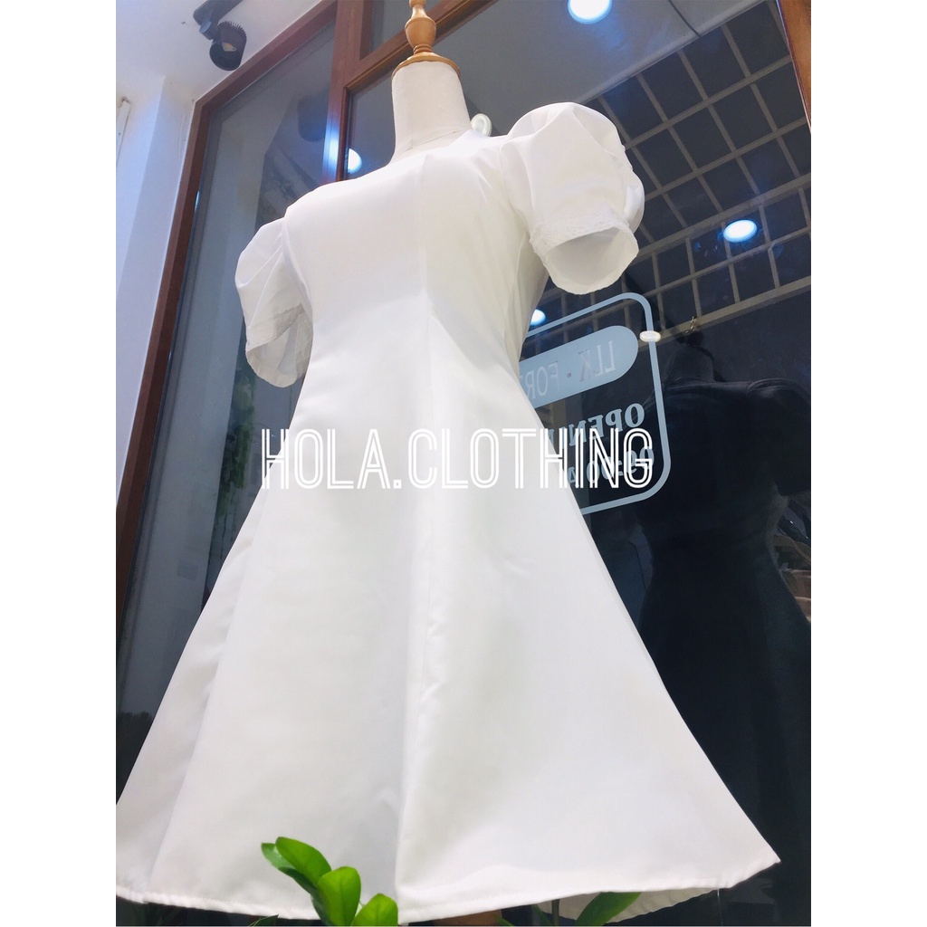 Đầm ngắn mini trắng