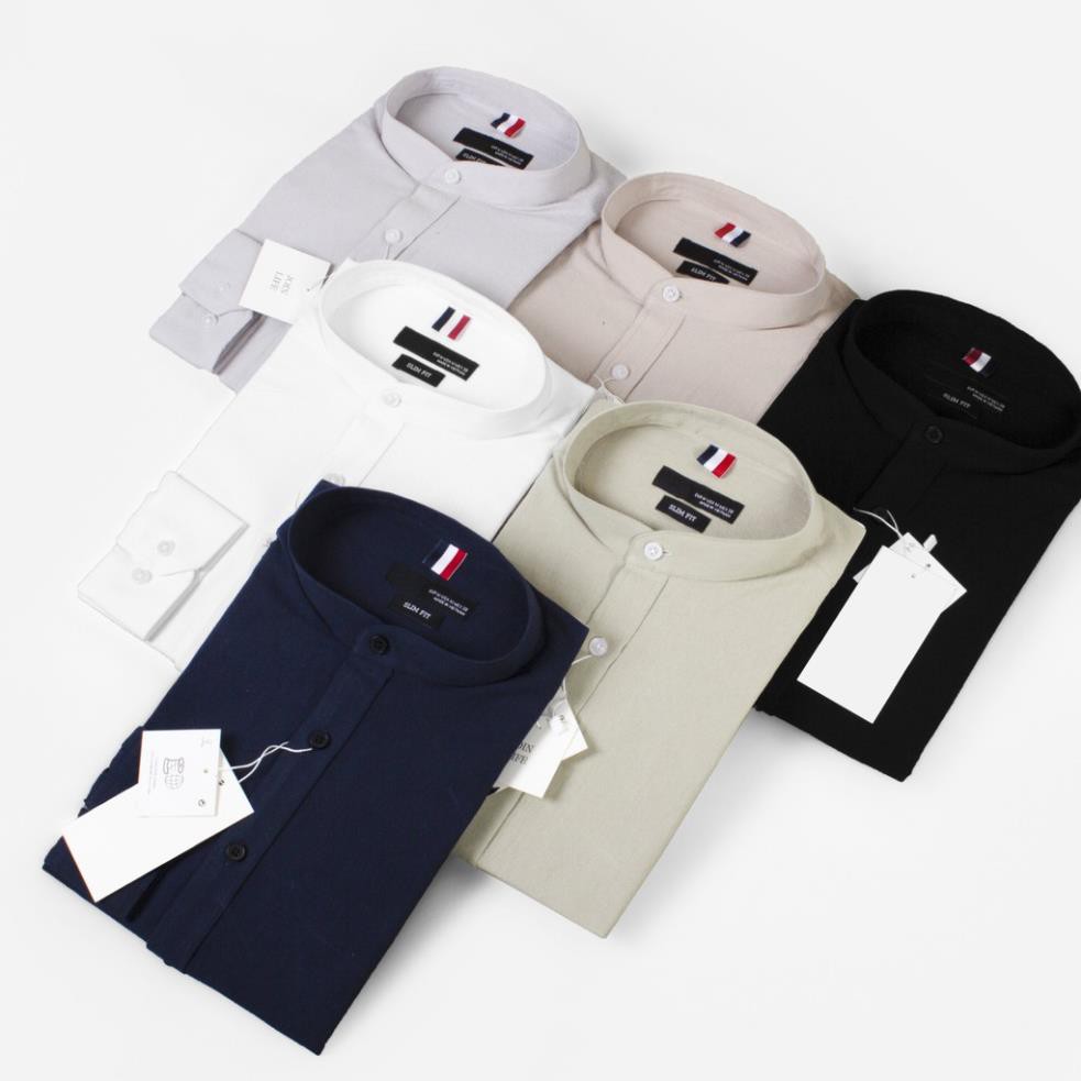 Áo sơ mi Đũi cổ tàu Galvin chất cotton đũi co giãn mát mịn chống nhăn co giãn SMGV135 - Leo Vatino | BigBuy360 - bigbuy360.vn