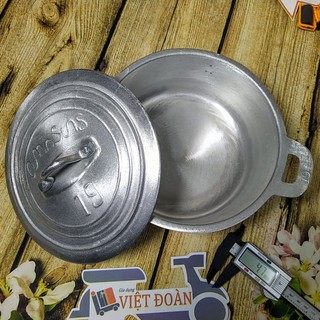 Nồi Gang đúc NGUYÊN KHỐI nấu CƠM SIÊU NGON đậm chất TRUYỀN THỐNG Size 17(19). Dụng cụ nhà bếp nấu cơm