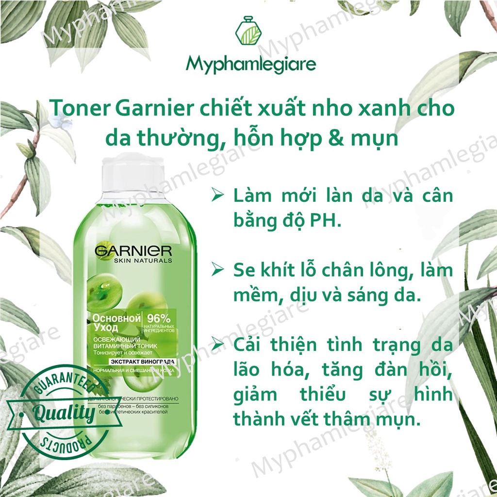 Nước hoa hồng Garnier chiết xuất quả nho