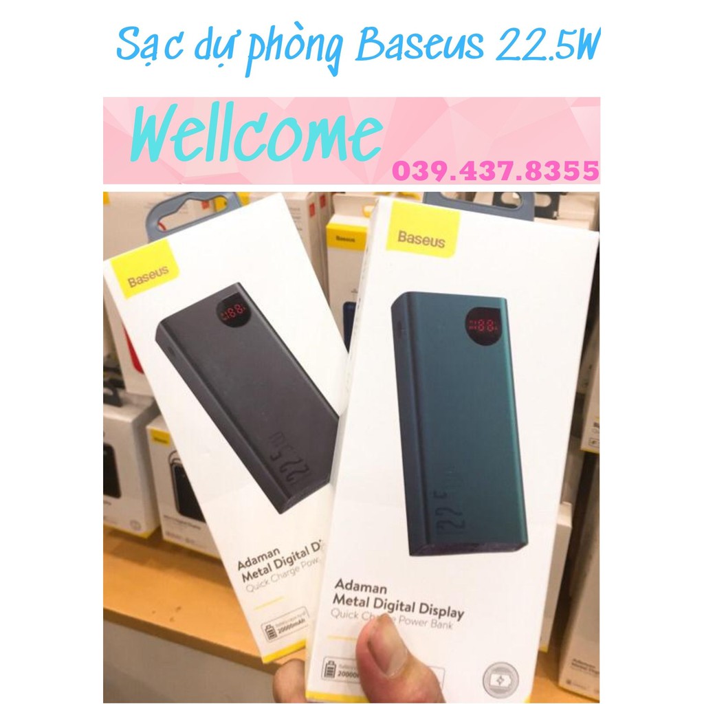 Pin sạc dự phòng 10000 20000 mAh Baseus sạc nhanh IPhone, Samsung