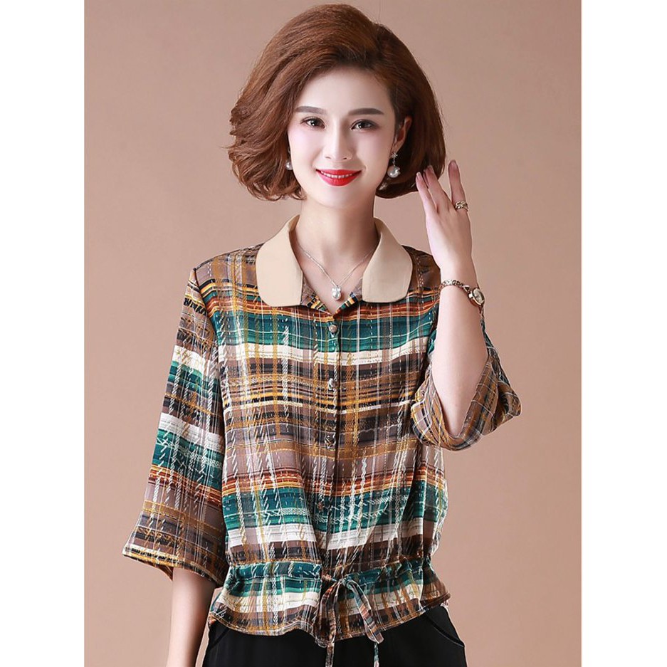 Sang Chảnh 45-80KG - Áo Trung Niên Nữ Cao Cấp Tay Lỡ Cổ Bẻ Nhiều Size  3A07 3A15 3A16 3A13