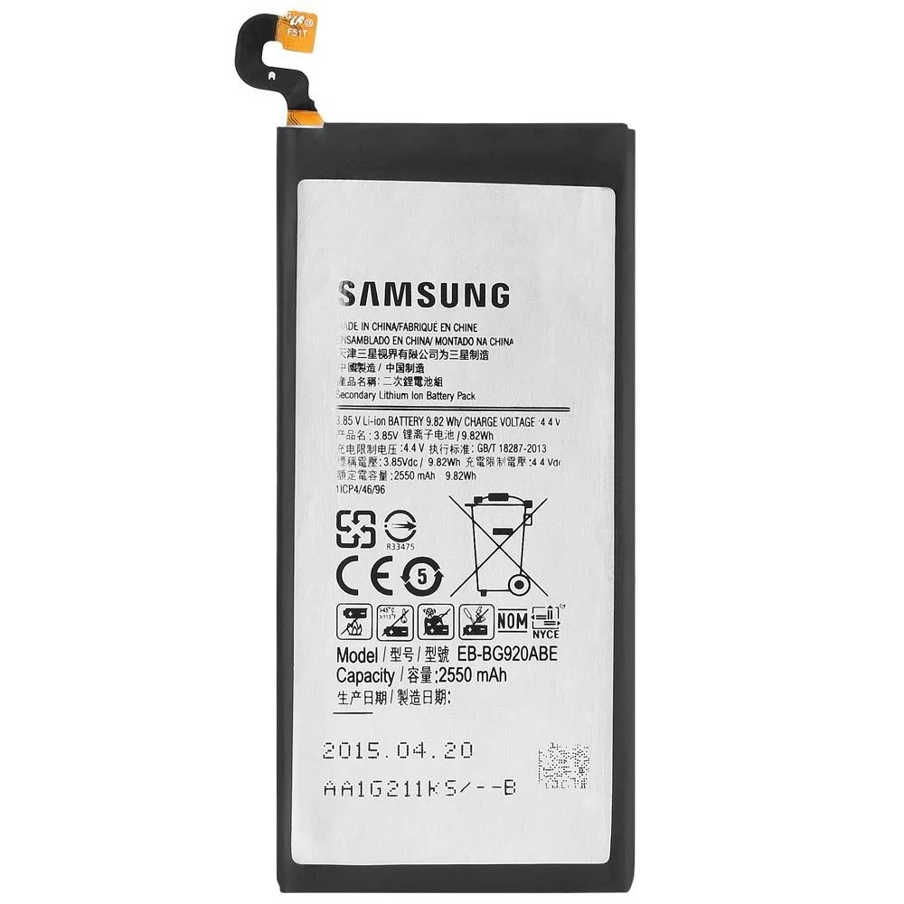 Pin Samsung Galaxy S6  Dung Lượng 2550mAh -BẢO HÀNH 3 THÁNG