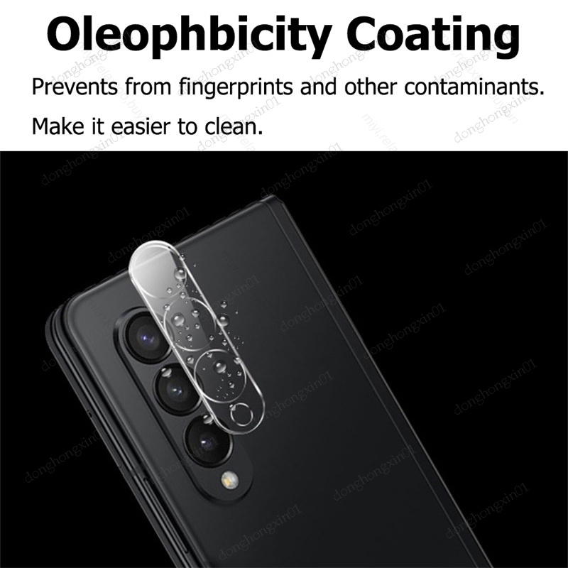 Set 2 Kính Cường Lực Cong 3D HD Trong Suốt Bảo Vệ Camera Cho Samsung Galaxy Z Fold4 Fold 4 Fold