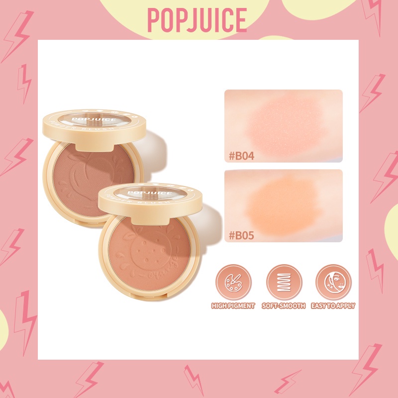 Phấn Má Hồng POPJUICE Dạng Nén Mềm Mịn Sắc Tố Cao Popfeel