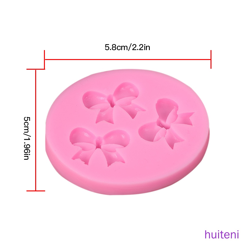 Khuôn silicone làm bánh hình nơ màu sắc ngẫu nhiên