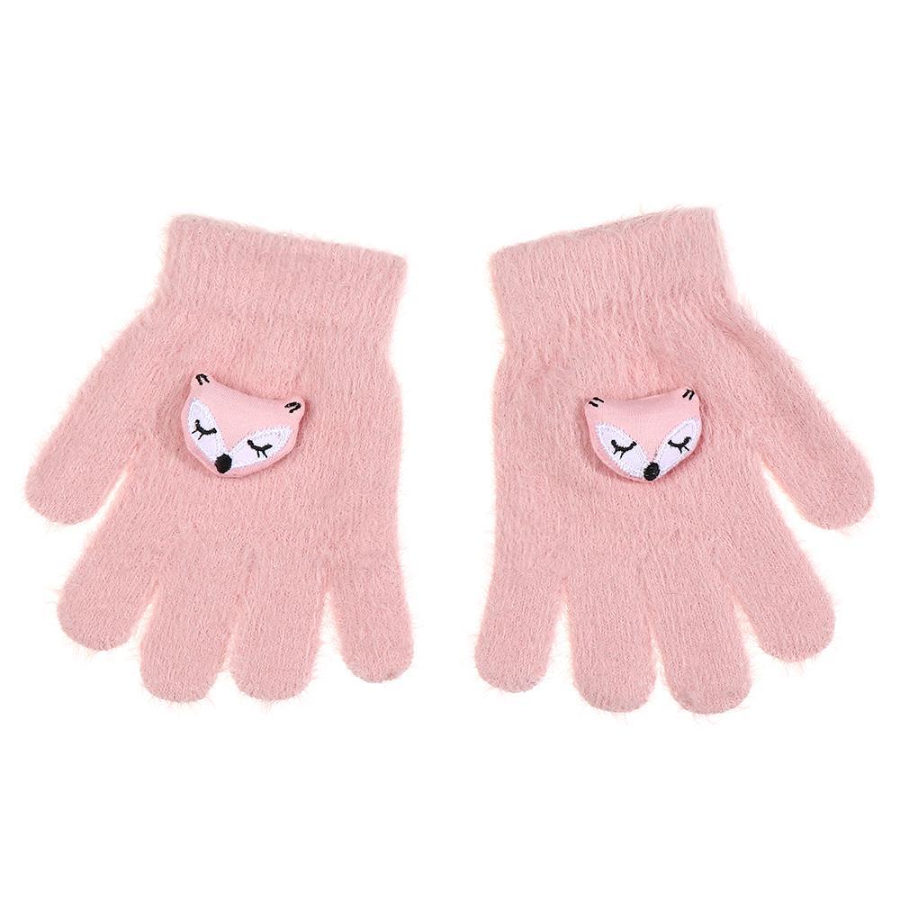 Găng Tay Hở Ngón Giữ Ấm Mùa Đông Kiểu Hoạt Hình Dễ Thương Cho Bé