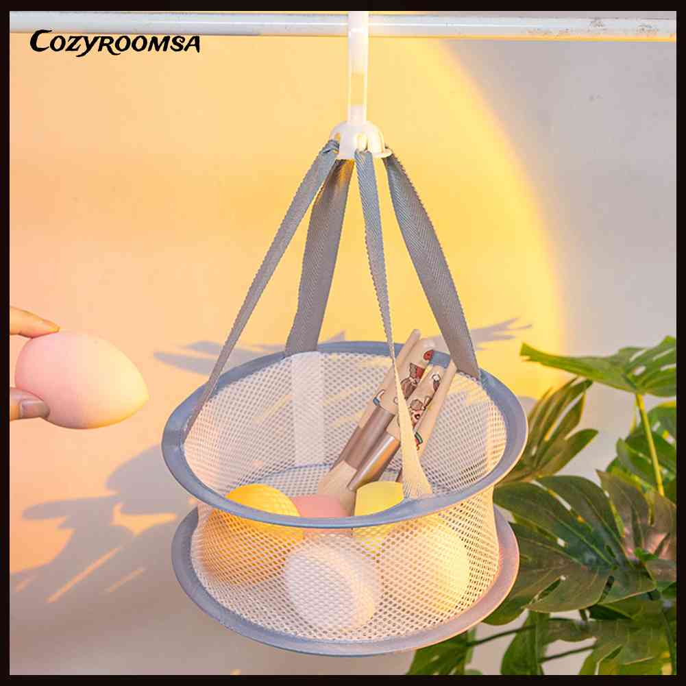Túi Lưới Phơi Khô Cọ Trang Điểm Hình Trứng Gấp Gọn Được