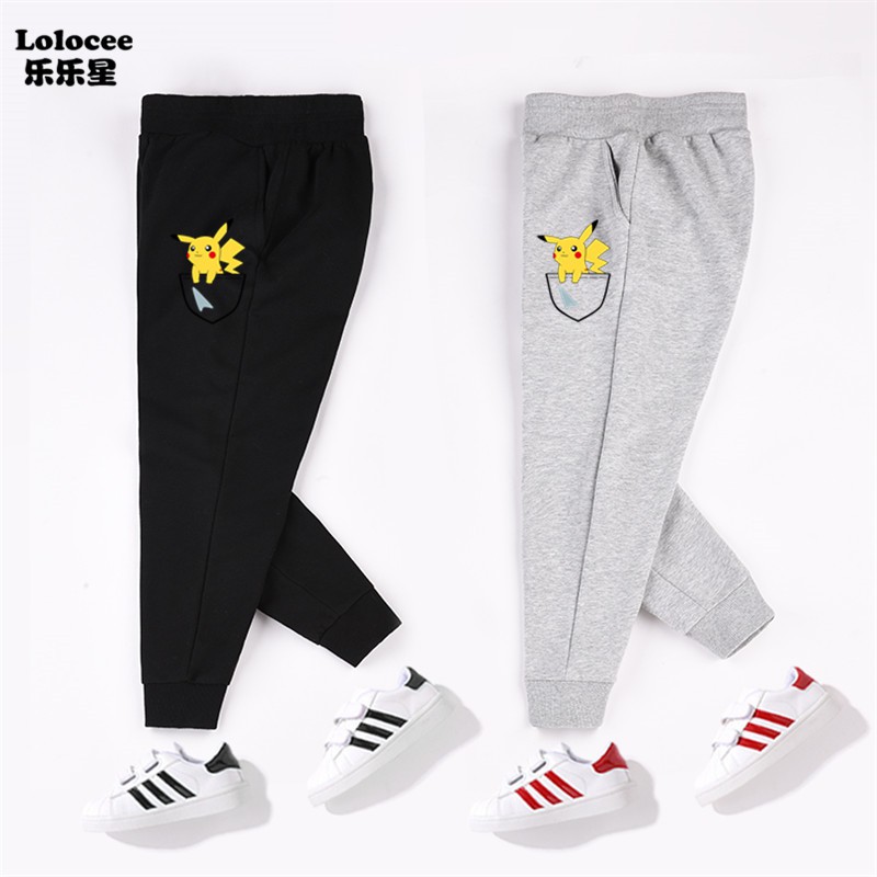 Kids Pokémon detective Pikachu anime Pants Boys long trousers Student casual pants
