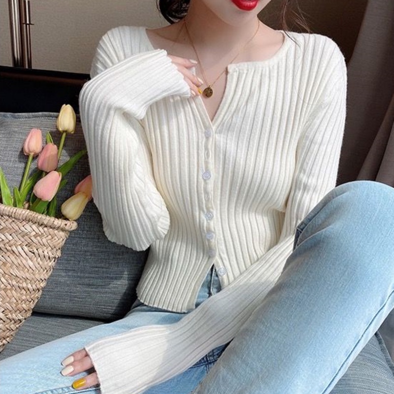 Áo Khoác cardigan Cổ Chữ V Mẫu Mới 2022