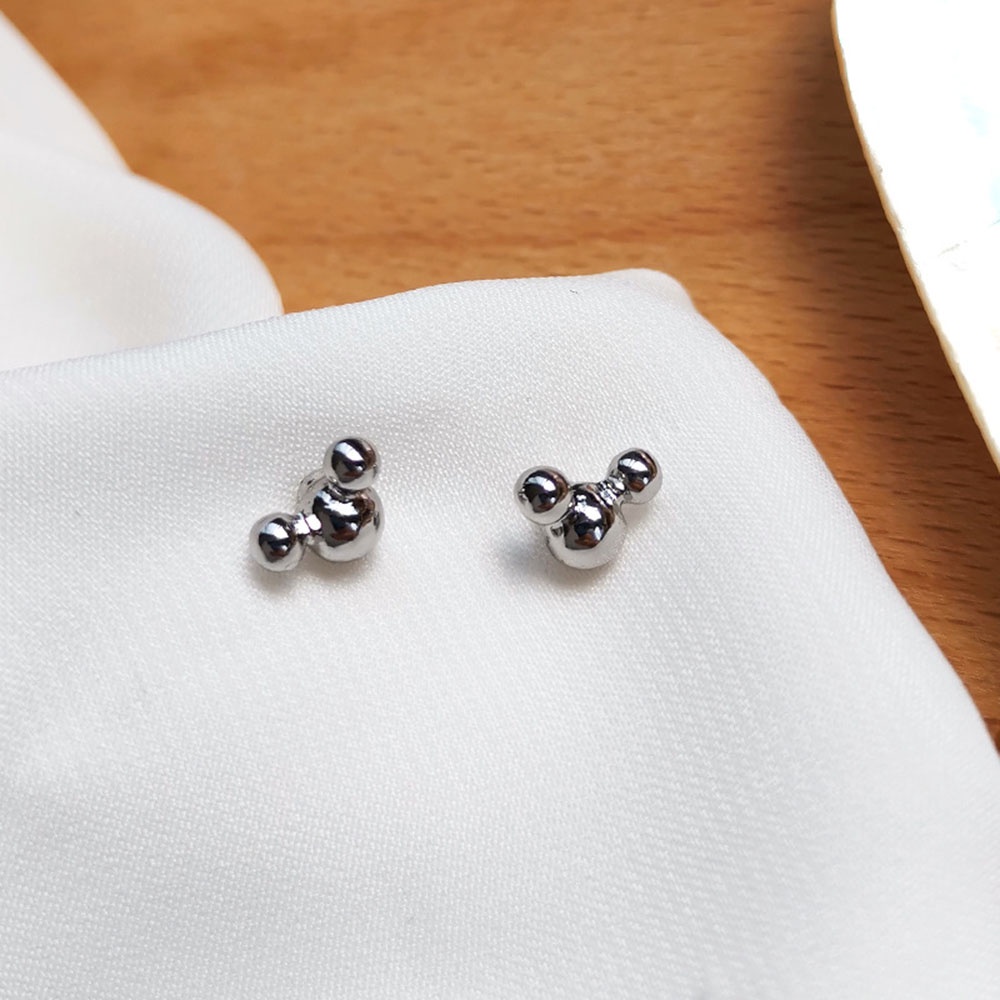 Khuyên Tai Hình Gấu Mạ Bạc S925 Thời Trang