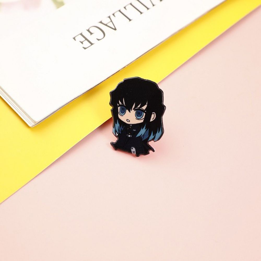 Huy hiệu cài áo hình hoạt hình Demon Slayer DIY bằng acrylic