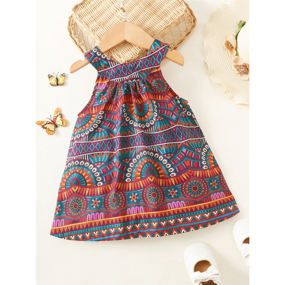 Đầm Sát Nách Mùa Hè Cổ Điển Xinh Xắn Cho Bé Gái 0-2 Tuổi