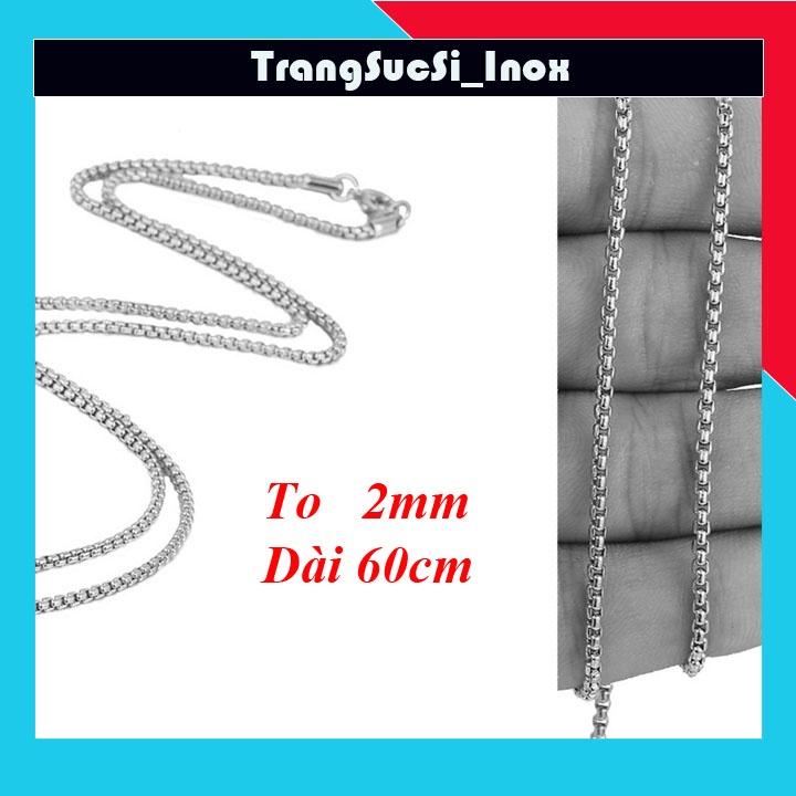 Dây chuyền nữ inox kiểu ống trúc nhỏ 2mm sáng, đẹp, không đen đem lại vẻ đẹp quyến rũ cho người đeo