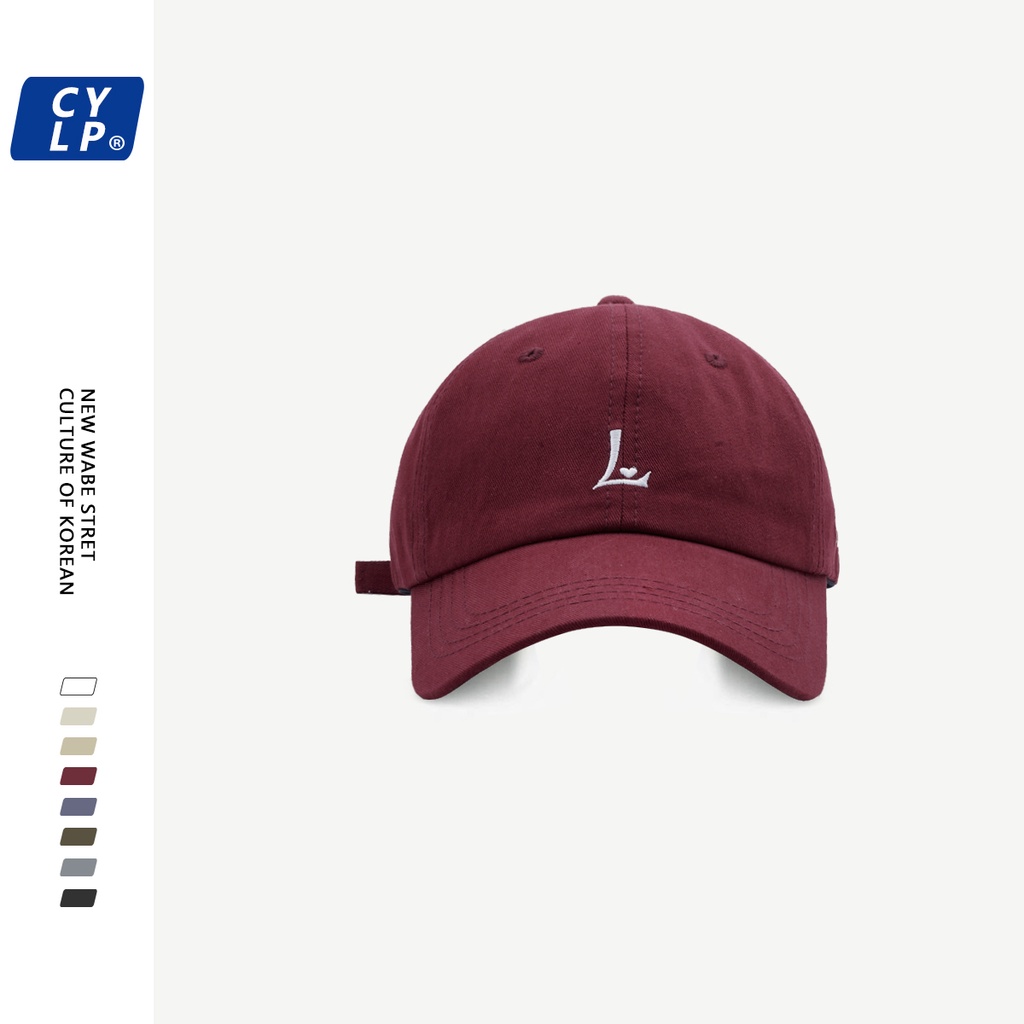 Mũ Lưỡi Trai Mềm Thêu Chữ L Phong Cách Đường Phố Hàn Quốc