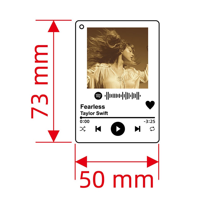 Móc Khóa Acrylic Trong Suốt In Hình Ca Sĩ TAYLOR SWIFT Độc Đáo