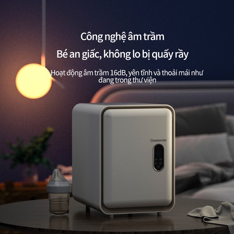 MÁY TIỆT TRÙNG SẤY KHÔ BINH SỮA UVC LED，Khử trùng 360 ° không góc chết，Phím cảm ứng + Màn hình LCD lớn -BH 6 tháng