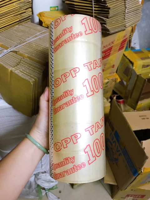 Băng keo OPP TAPE trong và đục 100 yard loại tốt [1 CÂY]