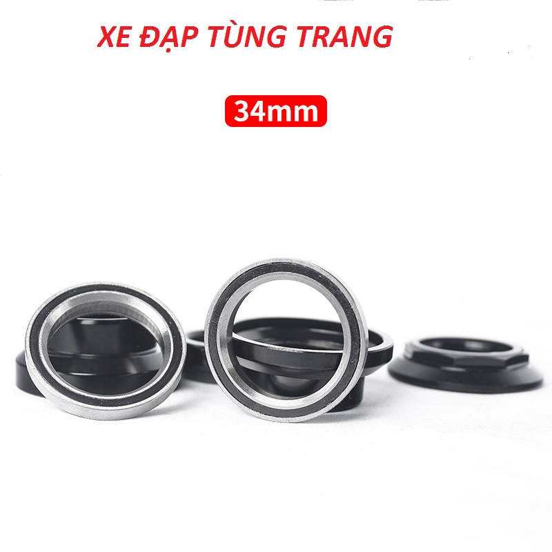 Bộ chén cổ / bát chén 34mm dùng BẠC ĐẠN cho Phuộc Den XE ĐẠP 25,4mm .