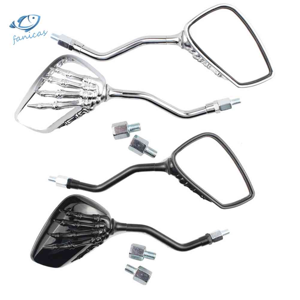 1 Cặp Gương Chiếu Hậu Hình Bàn Tay Xương Độc Đáo 10mm 8mm