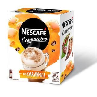 [DATE 2021] Cafe Nescafe Cappuccino Vị Caramen Mới, Hộp 10 gói × 20g