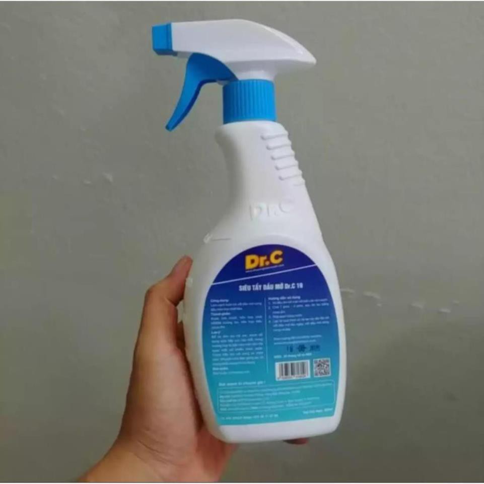 Dung dịch tẩy dầu mỡ tẩy xoong tẩy vỉ hút mùi tay bếp ga nước tẩy mỡ tẩy đa năng DR.C 500ml okey okey