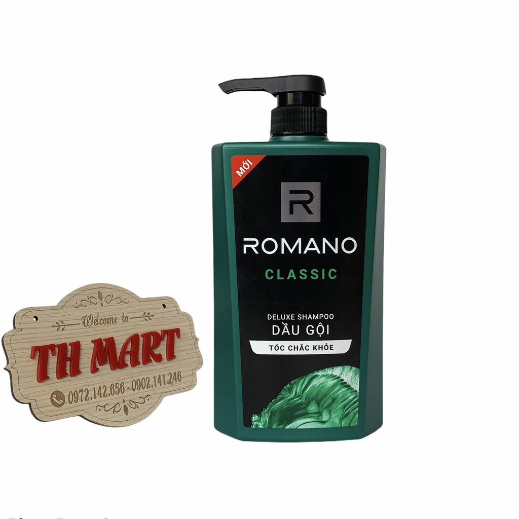 dầu gội Romano tóc chắc khỏe, tắm và gội , sữa tắm Chai 650g Tặng Dầu Gội 150