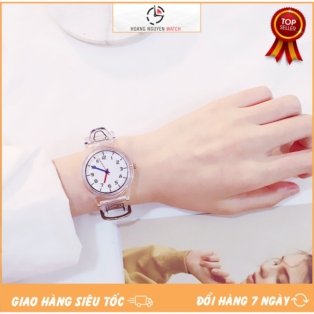 DHD223 [CỰC ĐẸP] ĐỒNG HỒ NỮ DÂY TRONG SUỐT CANDYCAT MẶT SỐ SIÊU DỄ THƯƠNG