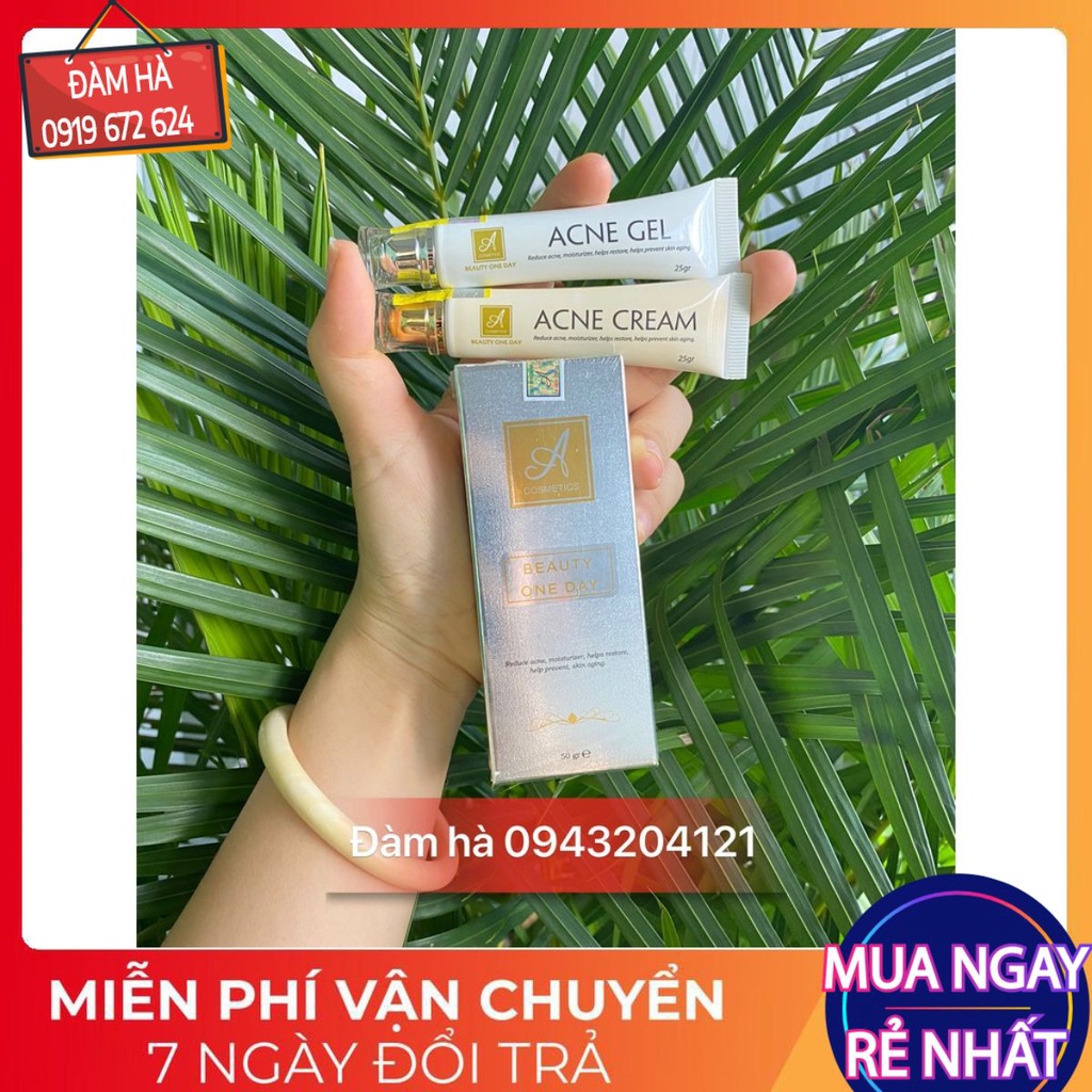 2 tuýp mụn siêu tốc độ A COSMETIC PHƯƠNG ANH - ACNE GEL _ ACNE CREAM