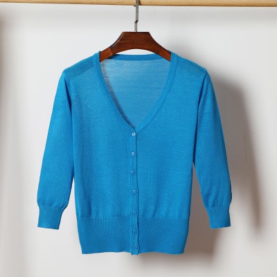 💕Áo Khoác cardigan Dài Tay Cổ Chữ v Màu Đen / Tím Thời Trang Mùa Hè Dành Cho Nữ