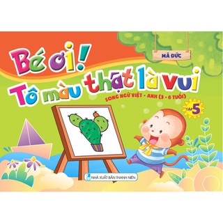Sách - bé ơi tô màu thật là vui - song ngữ việt anh tập 5