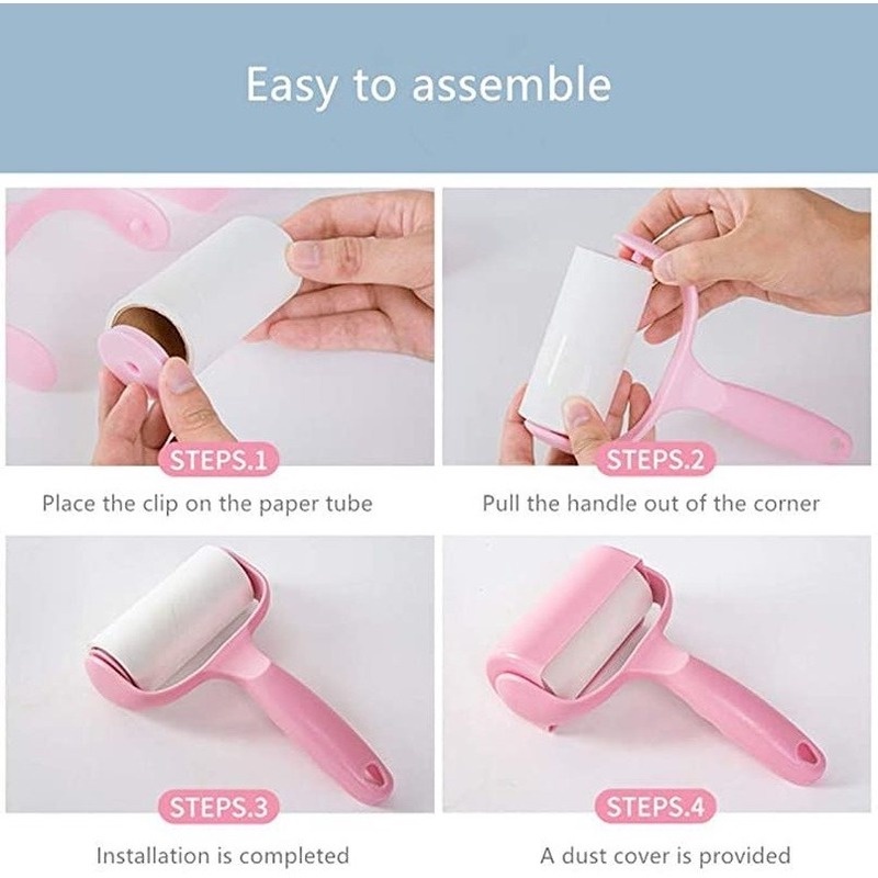 Cây Lăn Giấy Dính Loại Bỏ Xơ Vải Quần Áo Đa Năng Có Thể Tháo Rời