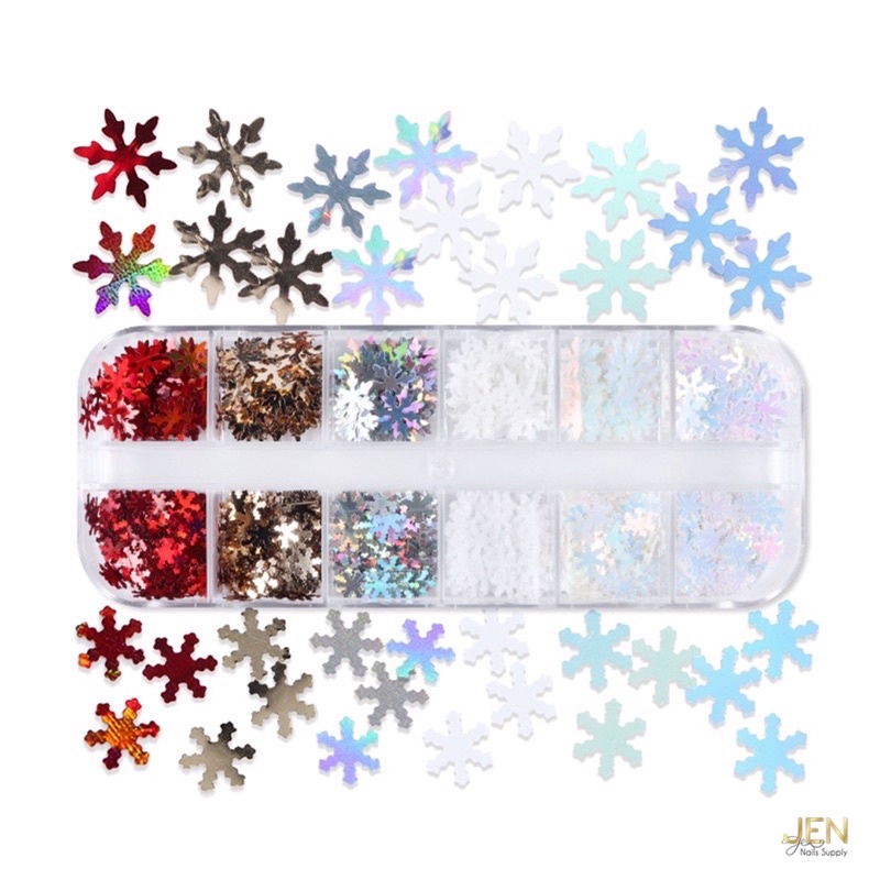 Sequin kim tuyến noel bông tuyết Giáng sinh trang trí móng-phụ kiện nail